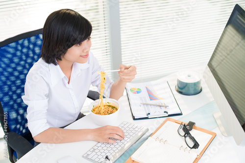Photo: Noodles and paperwork Noodles and paperwork