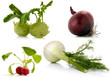 Foto: vegetables over white background vegetables over white background