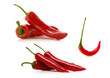 red chili pepper over white