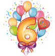 Balloons on the sixth day of birth