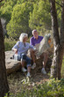 Foto: active senior couple looking for their way on a map active senior couple looking for their way on a map