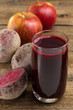 Beetroot, apples and beetroot juice