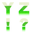 Vector: alphabet green beer YZ alphabet green beer YZ
