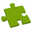 3D Puzzleteil grün