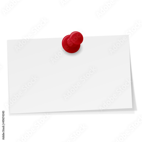 Vecteur : kleiner Notizzettel mit Pin kleiner Notizzettel mit Pin