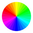 Circle of RGB Colors, color wheel with separate colors