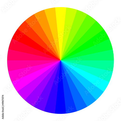 Vector: Circle of RGB Colors, color wheel with separate colors Circle of RGB Colors, color wheel with separate colors