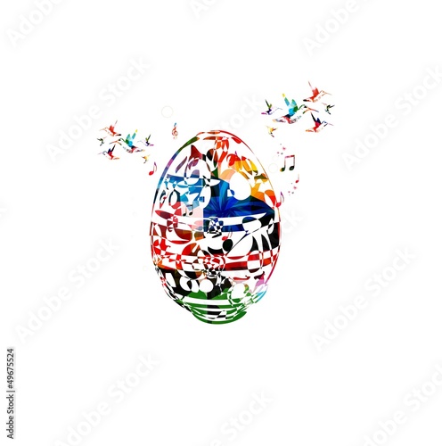 Vector: Colorful Easter eggs design with butterflies background Colorful Easter eggs design with butterflies background
