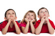 Children lying on the floor and looking up