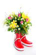 Blumenstrauss im Gummistifel