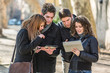 Group of Friends with Digital Tablet