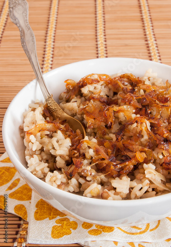 Photo: Rice with lentils and caramelized onions Rice with lentils and caramelized onions
