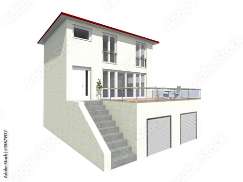 Illustration: Einfamilienhaus Einfamilienhaus
