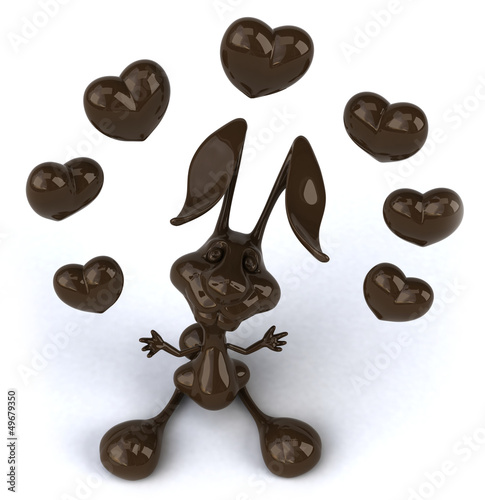 Illustration: Fun chocolate rabbit Fun chocolate rabbit