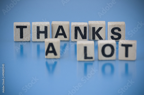 Photo: Text THANKS A LOT Text THANKS A LOT