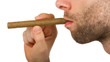 Photo: Man with beard is holding an unused cigar Man with beard is holding an unused cigar
