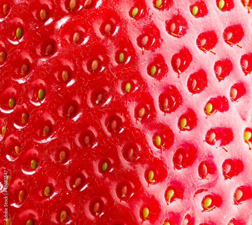 Photo: Strawberry Texture. Berry Background. Closeup Structure. Macro Strawberry Texture. Berry Background. Closeup Structure. Macro