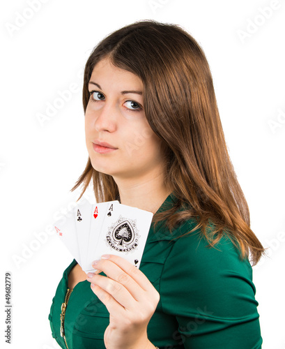 Photo: beautiful young girl in casino beautiful young girl in casino