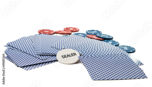 Photo: poker chips with cards poker chips with cards