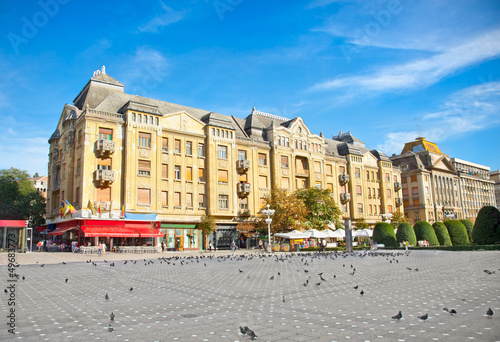 Photo: Central square of Timisoara, Romania. Central square of Timisoara, Romania.