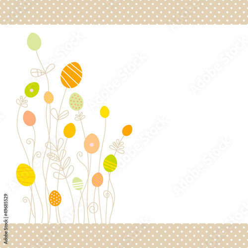 Vector: Eggflowers Background Pattern Green/Yellow/Orange Dots Eggflowers Background Pattern Green/Yellow/Orange Dots
