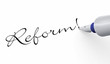 Schrift Konzept - Reform!