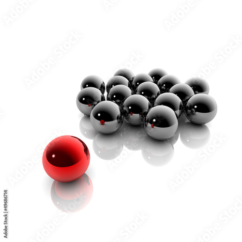 Illustration: Individuum und Gesellschaft - 3D Grafik / 3D Illustration Individuum und Gesellschaft - 3D Grafik / 3D Illustration