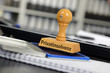 Stempel mit Schriftzug Privatinsolvenz