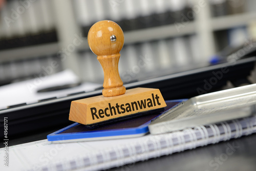 Photo: Stempel mit Schriftzug Rechtsanwalt Stempel mit Schriftzug Rechtsanwalt