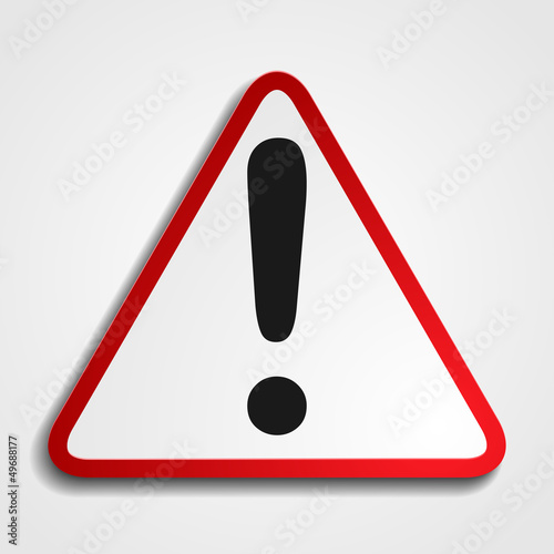 Illustration: Exclamation danger sign Exclamation danger sign