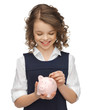 girl with piggy bank