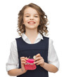 girl with coin purse