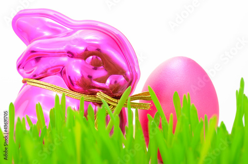 Photo: rosa Hase und Ei rosa Hase und Ei