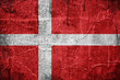 Flag of Denmark overlaid with grunge texture