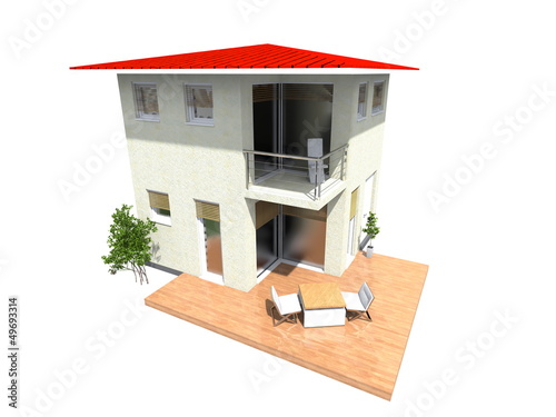 Illustration: Einfamilienhaus Einfamilienhaus