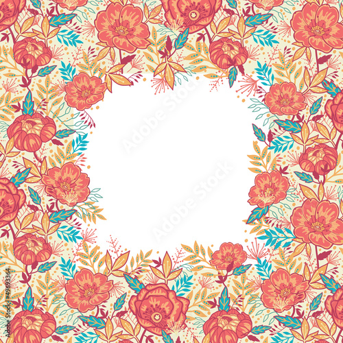 Illustration: Raster colorful vibrant flowers elegant vertical pattern Raster colorful vibrant flowers elegant vertical pattern