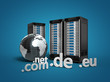3 Webserver mit Globus und Top-Level-Domains blau
