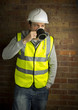 construction worker / builder on coffee break