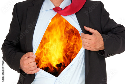 Illustration: Business Man with Burnout Business Man with Burnout