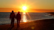 Video: Couple Walking Away Sunset Couple Walking Away Sunset