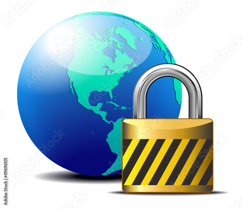 Vector: Secure Internet lock - internet surfing protection Secure Internet lock - internet surfing protection