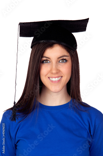 Photo: Young student with graduation cap Young student with graduation cap