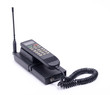 old style cellular mobile phone isolated on white background