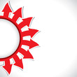 half around arrow shape background