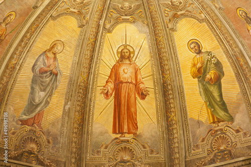 Photo: Verona - Fresco of Resurrected Jesus from Santa Eufemia Verona - Fresco of Resurrected Jesus from Santa Eufemia