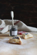 Hamantaschen cookies with poppy seed and dried fruits