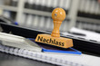Stempel mit Schriftzug Nachlass