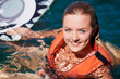 Enjoying her favorite pastime - Watersports