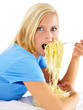 Eating all she can