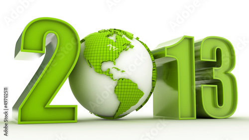 Illustration: High tech and technology style 2013 happy new year celebration High tech and technology style 2013 happy new year celebration